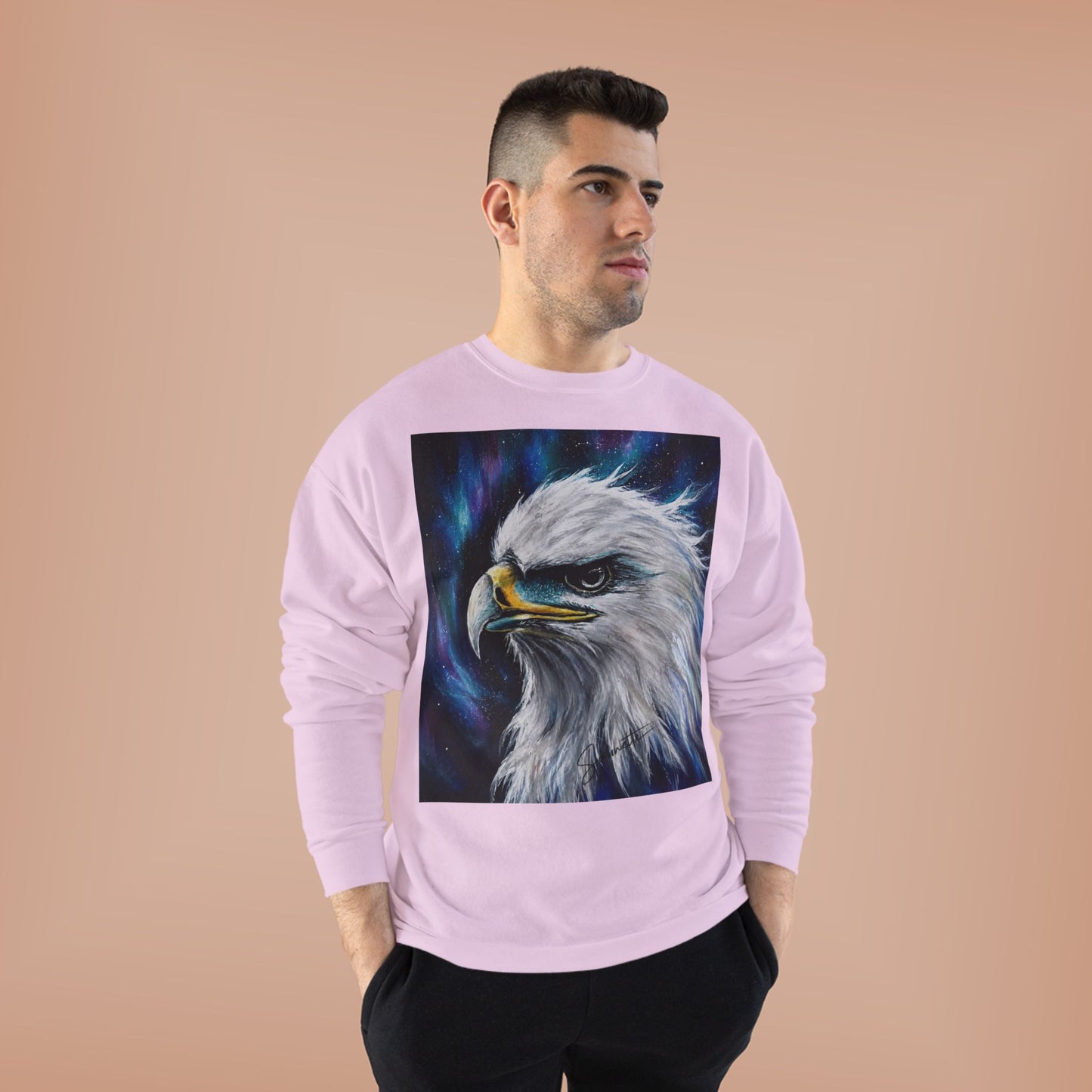 Unisex EcoSmart® Crewneck Sweatshirt-Eagle on Front