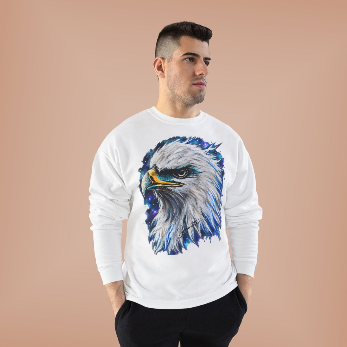 Unisex EcoSmart® Crewneck Sweatshirt-Eagle on Front