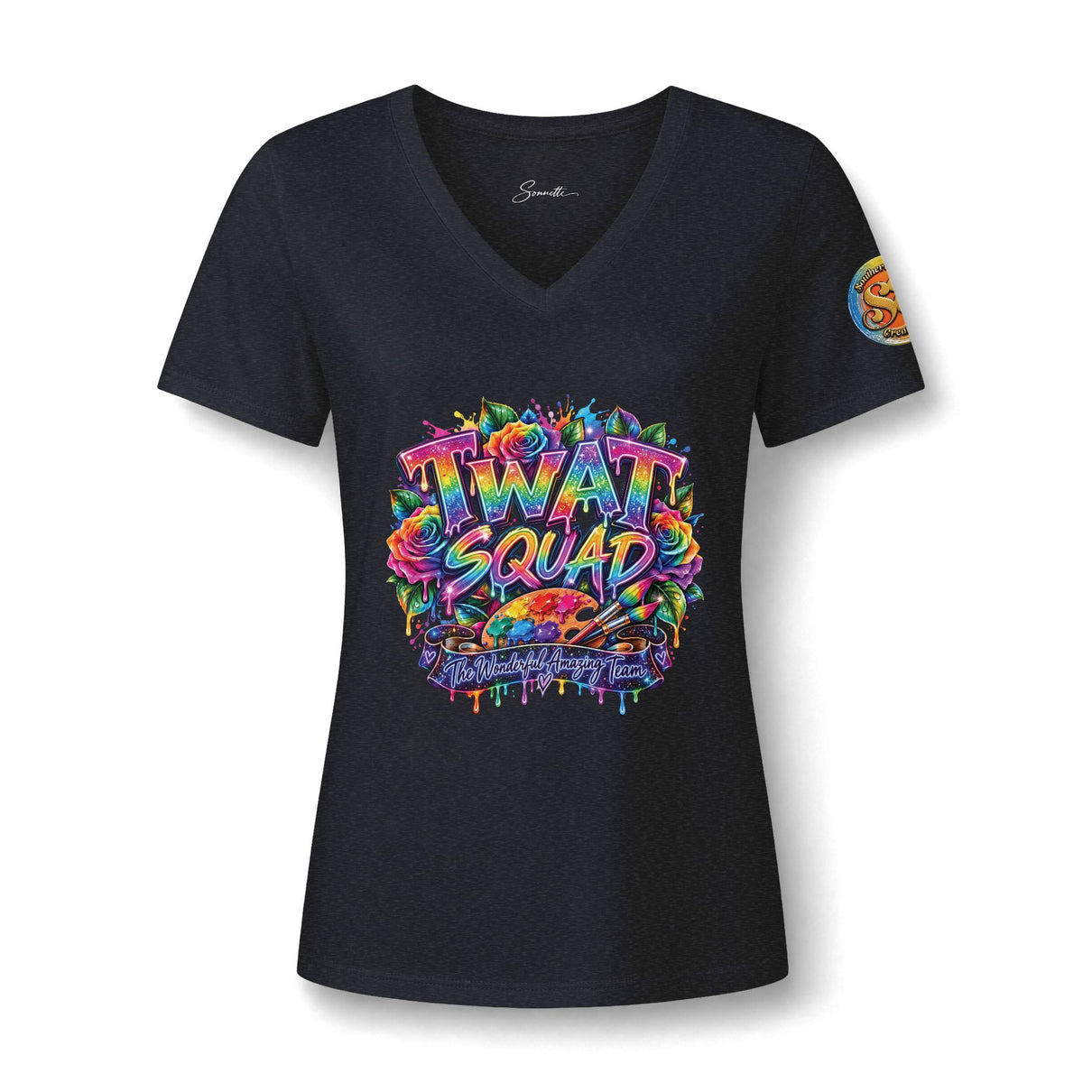 Twat Squad - Women's Relaxed Heather CVC V-Neck Tee