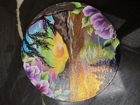 Scenic lazy Susan